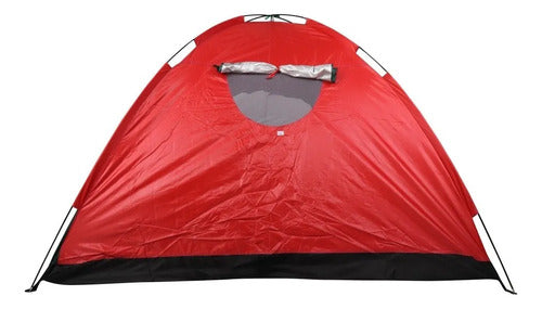 Carpa Iglu Camping 4 A 5 Personas Impermeable Bolso 200x200 Rojo