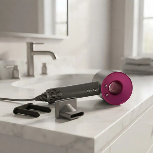 Secador De Pelo Alta Velocidad 110000 Rpm Magnético Gris Y Fucsia
