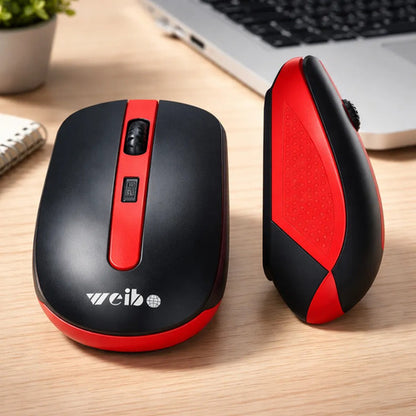 Mouse Inalambrico Usb Optico 4 Botones Notebook Pc Wireless Rojo