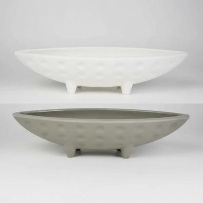Adorno Decorativo Centro Mesa Plástico 31x11.5cm Moderno Blanco