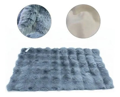 Alfombra Felpa Decorativa Relieves Suave 60x120cm Afelpada 1.2 M 60 Cm Gris