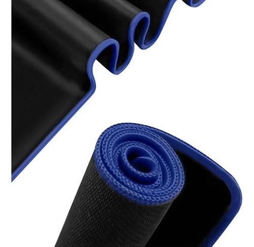 Mousepad Gamer Xl Base Goma Antideslizante Alfombrilla Tela Azul Liso