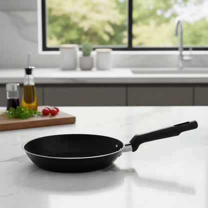 Sartén Antiadherente 24cm Cocina Mango Práctico Liviano Negro