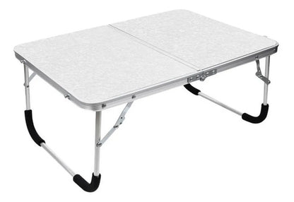 Mesa Plegable Portátil Aluminio 60x40x26cm Camping Blanco