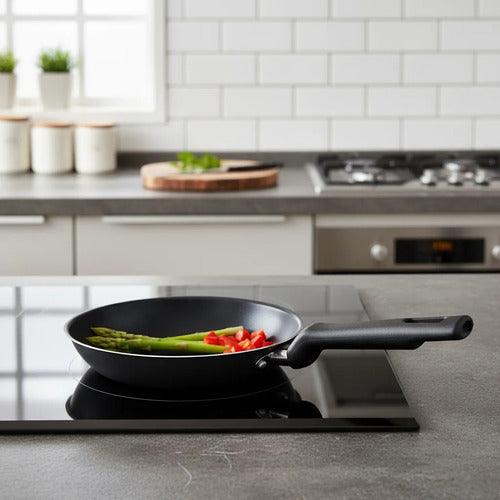 Sartén 18cm Cocina Uso Diario Mango Ergonómico Largo Negro Negro