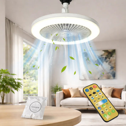 Lampara Led Ventilador Techo Control Remoto Perfumador Aroma Blanco