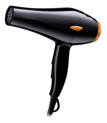 Secador De Pelo 3000w 2 Velocidades 3 Temperaturas Boquilla Negro