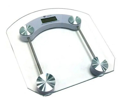 Balanza Digital Baño Personal Vidrio Templado 180kg Cuadrada Blanco