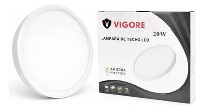 Panel Led Vigore Redondo 30cm 20w Luz Fría 7000k Blanco