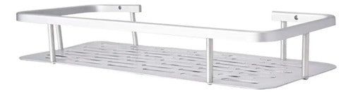 Repisa Colgante Baño Ducha Estante Aluminio Plateado Plateado