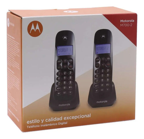 Telefono Inalambrico Digital Base Doble Identificador Numero Negro