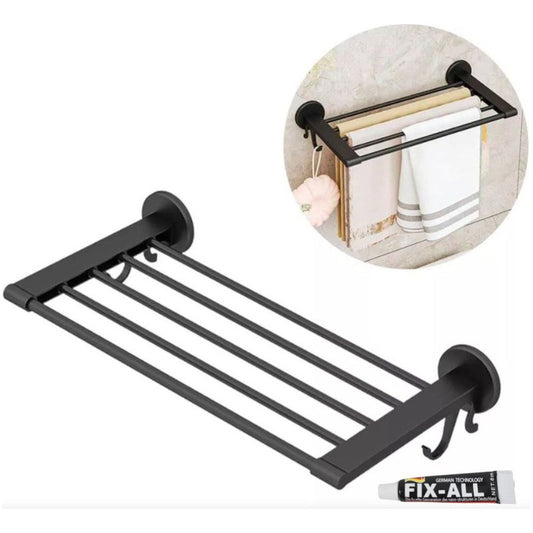 Toallero Colgante Para Baño 48x24cm Negro Y Blanco