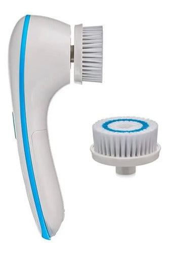 Cepillo Limpiador Facial A Pila Con Cepillos Intercambiables Blanco