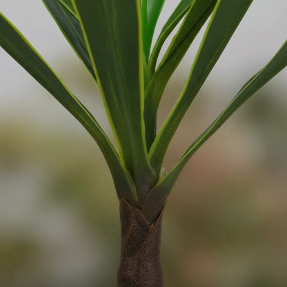 Planta Artificial Decorativa Interior Hojas Base Plastica Verde Claro 100cm