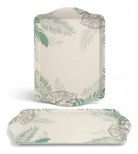 Bandeja Servir Melamina Rectangular 49x30cm Alimentos Hogar Beige