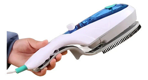 Plancha Ropa A Vapor Plancha A Vapor Portatil Blanco Con Azul Verde