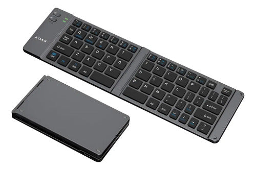 Teclado Inalambrico Plegable Portatil Bluetooth Negro