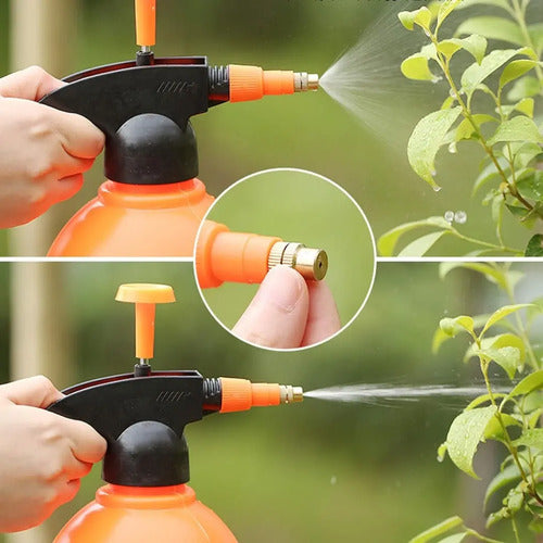 Botella Fumigador Pulverizador De Riego A Presion 3lts Naranja
