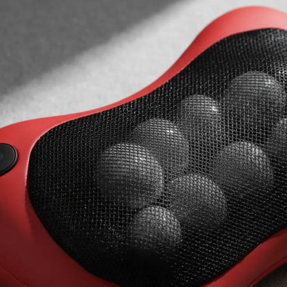 Masajeador Almohada Cervical Espalda Cuello Cintura Piernas Rojo