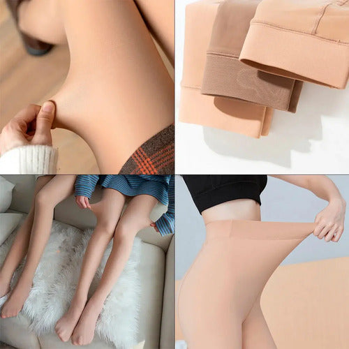Medias Corderito Mujer Termicas Can Can Forradas Talle Unico