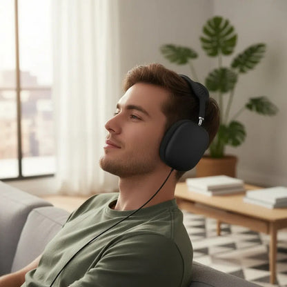 Auriculares Cableados Sonido Envolvente Graves Reforzados Negro