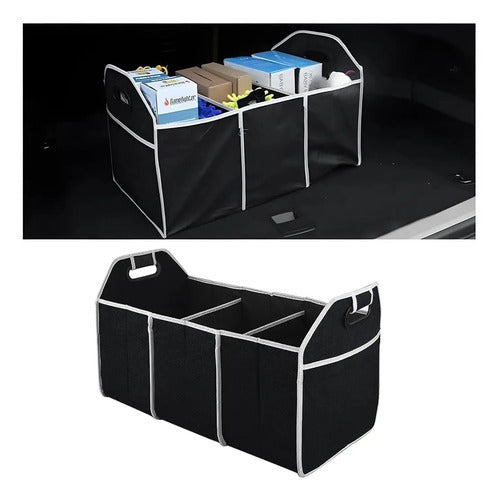 Organizador Para Maletero Valija Baul Auto Multiuso Lisa Negro