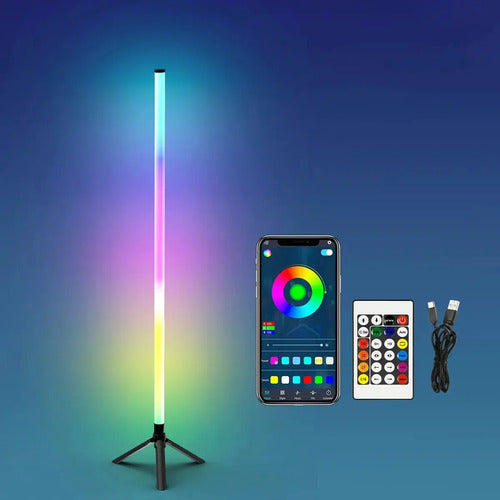 Set X2 Tira Led Barra Rgb Pie Luces Decorativas Control App Rgb