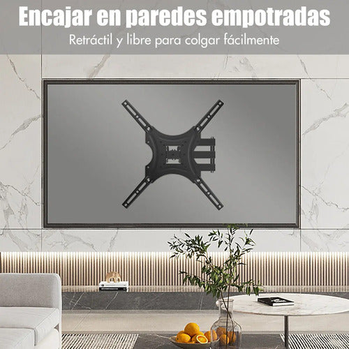 Soporte Movil Televisor Brazo Articulado Hierro Fuerte 32-55