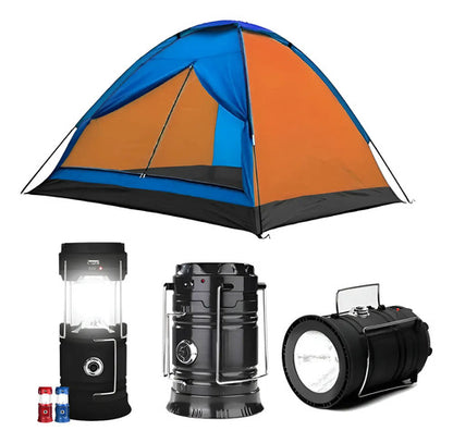 Carpa Camping 4 Personas Iglu Mosquitero 2x2 + Foco Solar Aleatorio
