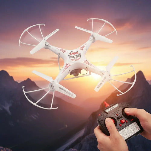Dron Cámara Led Giro Retorno Automático Control Remoto 650ma Aleatorio