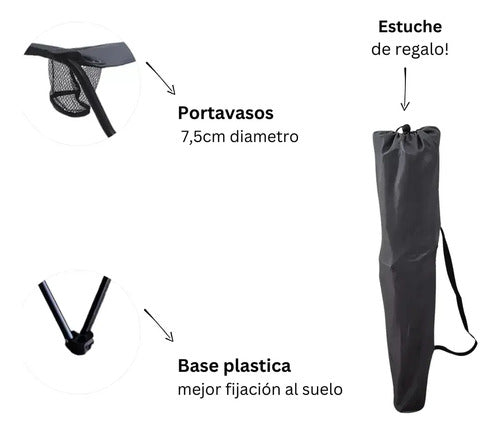 Carpa 6 Personas Iglu 200x250cm + 3 Sillas Plegables Camping Varios