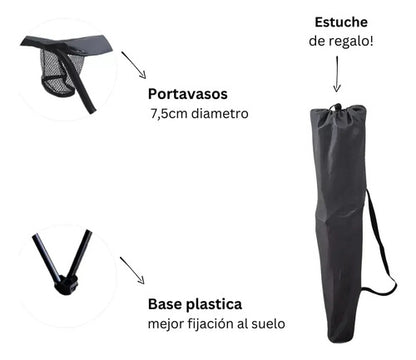 Carpa 6 Personas Iglu 200x250cm + 3 Sillas Plegables Camping Varios