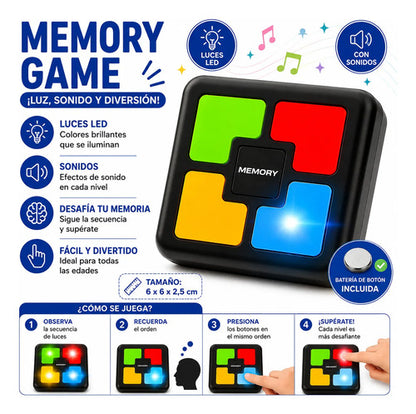 Juguete Memory Game Luces Led Y Sonidos