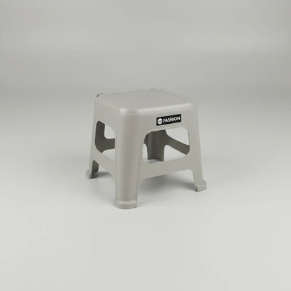 Banco Taburete Banquito Plástico Multiuso 22x22x24,5cm Mate Gris