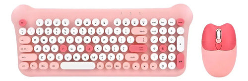 Combo Teclado Y Mouse Inalambrico 2 Colores Aleatorio