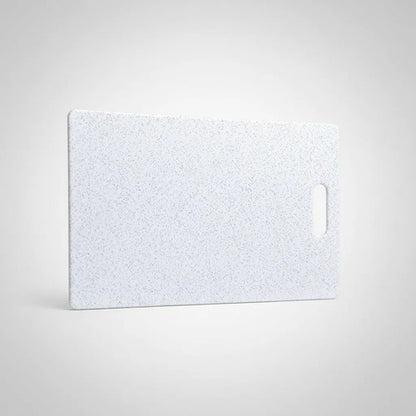 Tabla Plastica Cortar Picar Cocina Reforzada Antiderrame Granito Blanco Blanco