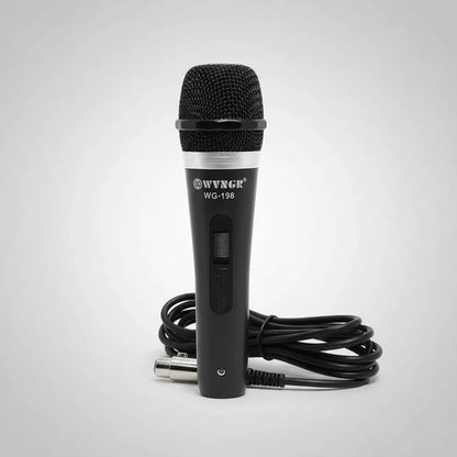 Micrófono Karaoke Alámbrico Cable Conexión 600 Ohms Vocal Negro
