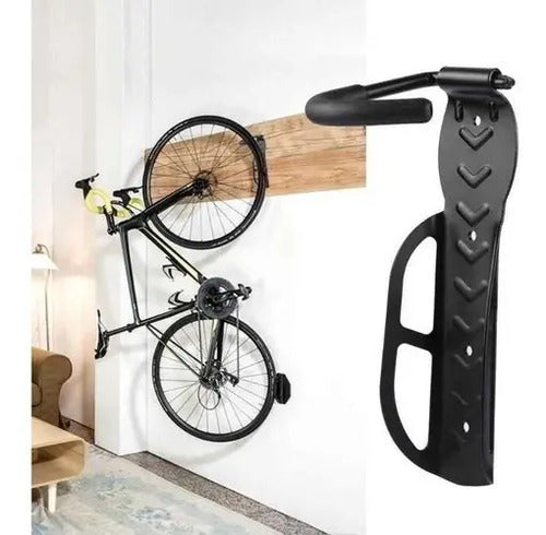 Gancho Soporte Colgar La Bicicleta Forma Vertical Ditron Color Negro