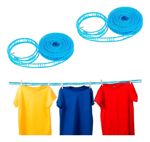 X2 Cuerda Para Colgar Ropa Elastizada Para Perchas Aleatorio