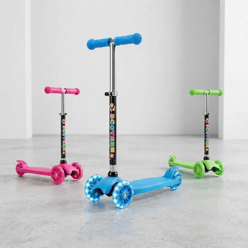 Tripatín Infantil 3 Ruedas Pvc Aluminio 76cm Multicolor Verde