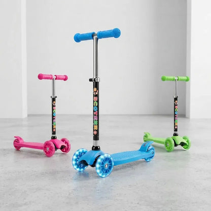 Tripatín Infantil 3 Ruedas Pvc Aluminio 76cm Multicolor Verde