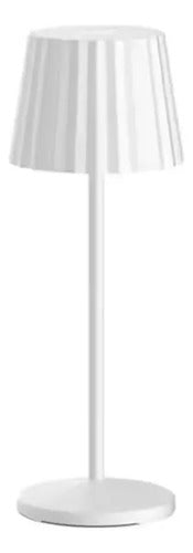 Lampara Velador Led Recargable Usb Tactil Mesa De Luz Blanco