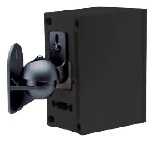 Soporte Pared Parlantes Giratorio Regulable Ajustable 180° Negro