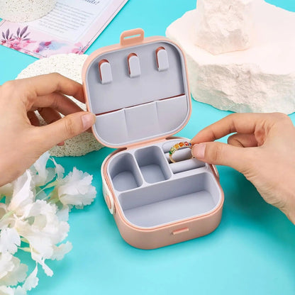 Min Caja Organizador Joyas Anillos Accesorios Joyero 9x9x4cm Aleatorio