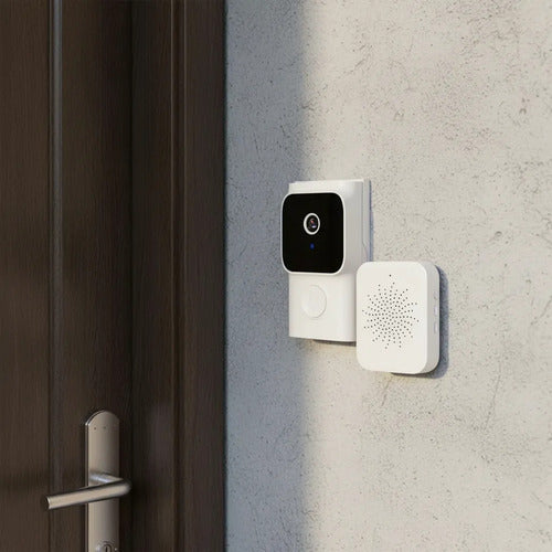 Timbre Inteligente Inalambrico Wifi Camara Vision Nocturna Blanco