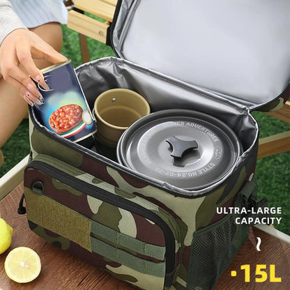Bolso Termico Conservadora Aislante Camuflado Camping 15 Lt Camuflado
