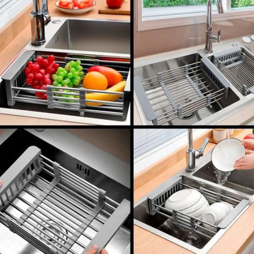 Escurridor Extensible Pileta De Acero Inoxidable Cocina Varios
