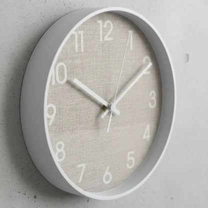 Reloj Pared Redondo Plástico Diseño Moderno 30c Blanco Negro Negro
