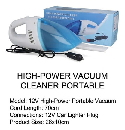 Aspiradora Portatil Para Auto 12v De Mano Con Cable Compacta Azul Marino