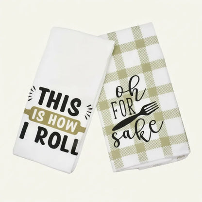 Set De Repasadores De Cocina Microfibra Pack X2 37x56 Cm Aleatorio